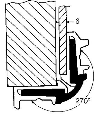 Charnière de porte sans saillie ouverture 270° (2)