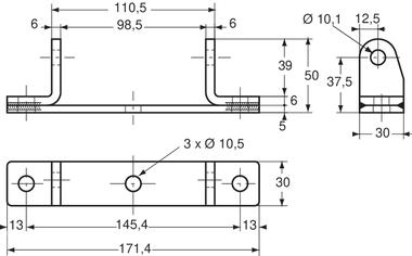 Cardine a base piana 30 mm (2)