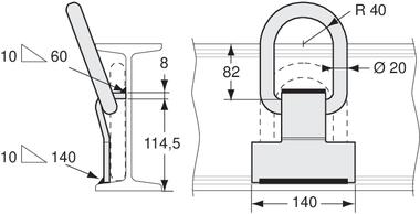 Galvanized steel Lashing ring (2)