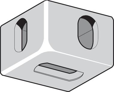 Container corner piece ISO 1161, cast steel, bottom model (1)