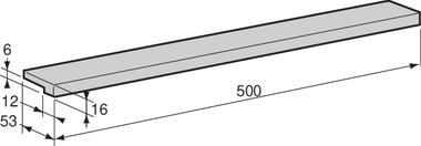 Section bar for lifting part, self colour steel (1)