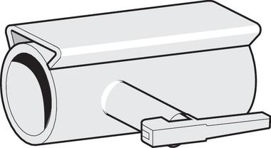 Tube support longueur 250 mm, acier brut