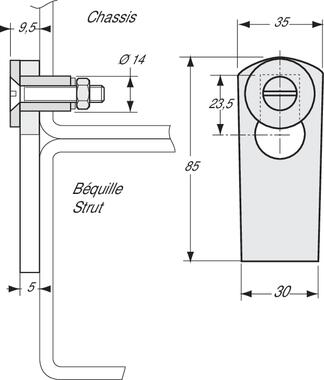 Dispositif anti-chute, acier bichromaté