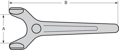 Llave para cerrojo de contenedor, acero, pintura negra