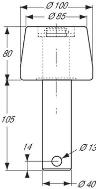 Replacement roller for cross-member 3644302 S (2)