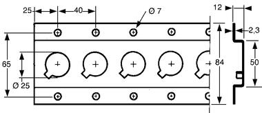 Carril horizontal, acero (1)