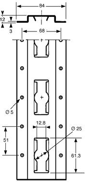 Profilo verticale in acciaio zincato