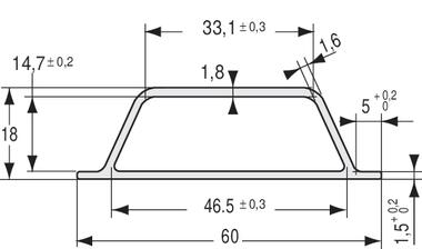 Anodized aluminium standard shelf profile (2)