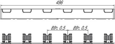 Grey plastic end cap, high (2)