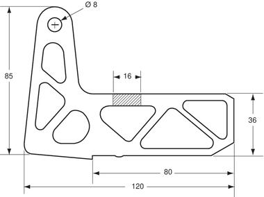 Ausleger aus Aluminium, unbehandelt (1)