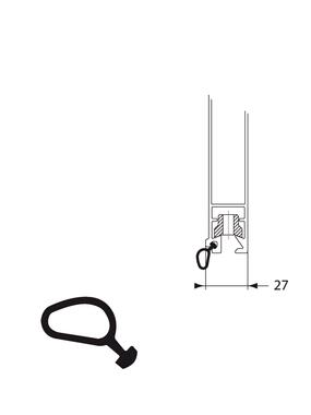 Junta EPDM, negro para base de cartola