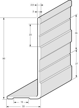 Anodized aluminium capping profile