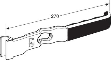 Zinc plated steel handle for 3110286, 3110287 (2)