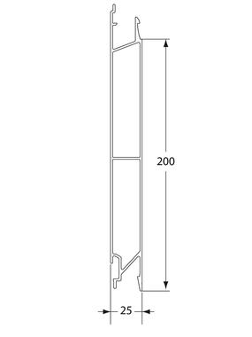 Profil intermédiaire de ridelle 200 mm (1)