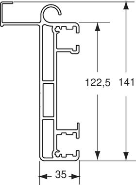 Hinterer Querträger, Rohaluminium, Länge 2540 mm