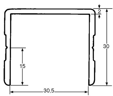 Perfil de encuadre, aluminio anodizado (1)