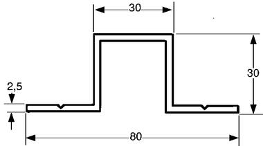 Self colour aluminium omega profile (1)