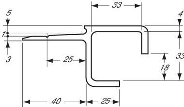 Inneres Dachprofil, Rohaluminium