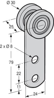 Zinc plated steel simple trolley