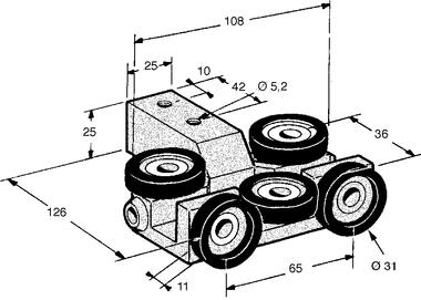 Chariot pour bâchage coulissant avec support aluminium