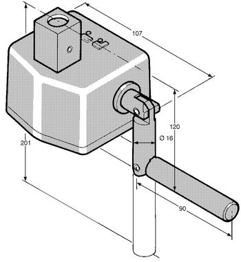 Tensor de toldo con manivela, fundición, cincado bicromatado (2)