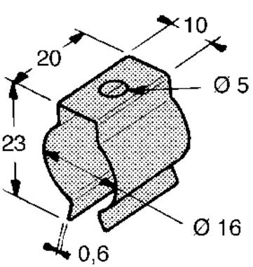 Klammer, Stahl, verzinkt für 3110238DR, 3110238GA (2)