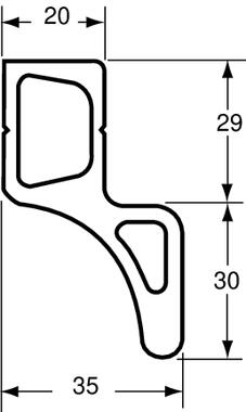 Profilo alluminio grezzo fissaggio laterale (2)