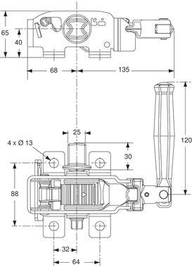 Curtain tensioner, zinc plated Yellow passivated steel (2)