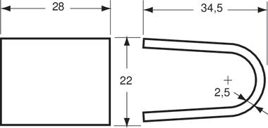 Weld-on dropside catch, self colour steel