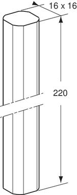 Asse acciaio zincato per profili 3110286, 3110287 (2)