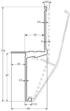 Perfil de borde, aluminio bruto (1)