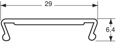 Abdeckprofil zum Klipsen, aluminium eloxiert
