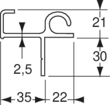 Befestigungsprofil für Dachplane Aluminium roh (1)