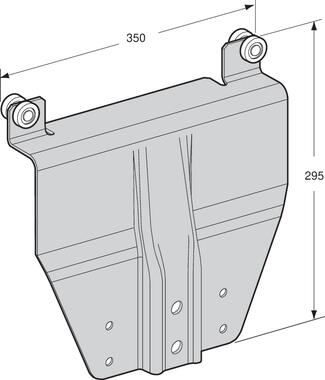 Steel sliding trolley for pillar, black epoxy primer, with nylon rollers