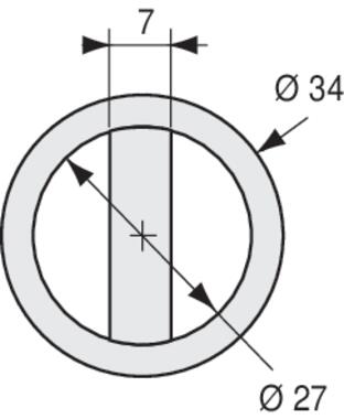 Verbindungsstück aus Rohmessing für Spannglied 3110860/861/875/876 und Profil 3110932 (2)