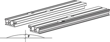 Profilo in alluminio grezzo, per veicoli con tetto fisso, modello lavorato e calandrato (2)