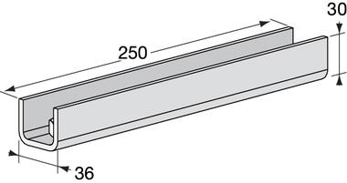 Zinc plated fixing bracket, for OPEN FLAT roof (2)