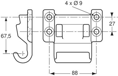 Keeper, zinc plated steel (2)