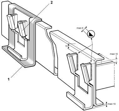 Fixing size for welding KINNEGRIP K20 socket