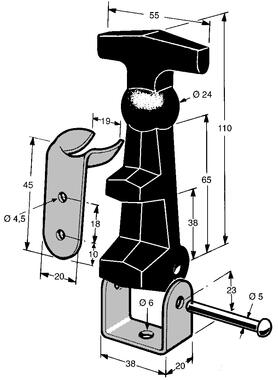 Complete bonnet fastener (1)