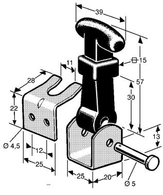 Zinc plated complete bonnet fastener