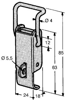 Grenouillère acier zingué H85mm (1)