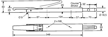 Seitenwandriegel mit rundem Riegel, verzinkter Stahl (2)