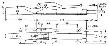 Locking gear with handle that can be folded on cataphorese plated steel (2)