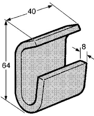 Self colour steel bracket for hinges 3543621 S