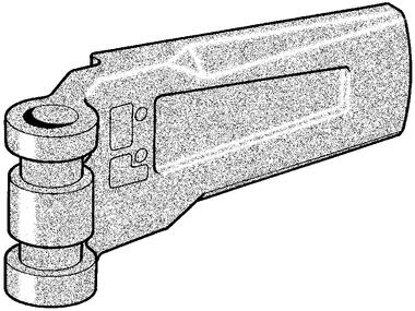 Matrixed steel hinge, Ø 16