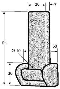 Penture décrochable complète, acier peint (2)