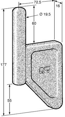 Drop forged steel flag gudgeon