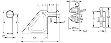 Bucket joint, drop-forged steel (2)