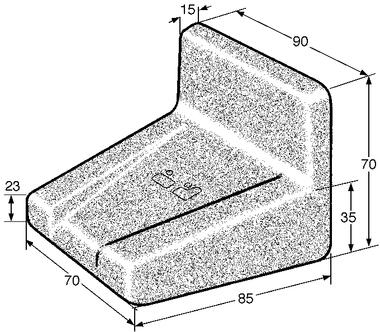 Butée de benne PM, acier matricé (1)